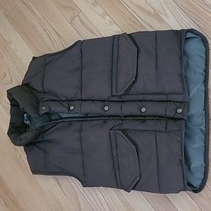 Women's brown quilted vest
